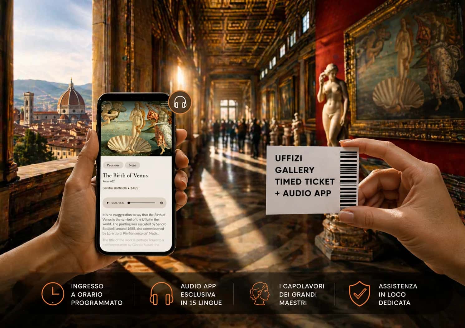 Ingresso e biglietti per Biglietto saltafila per la Galleria degli Uffizi e audio guida multi lingua