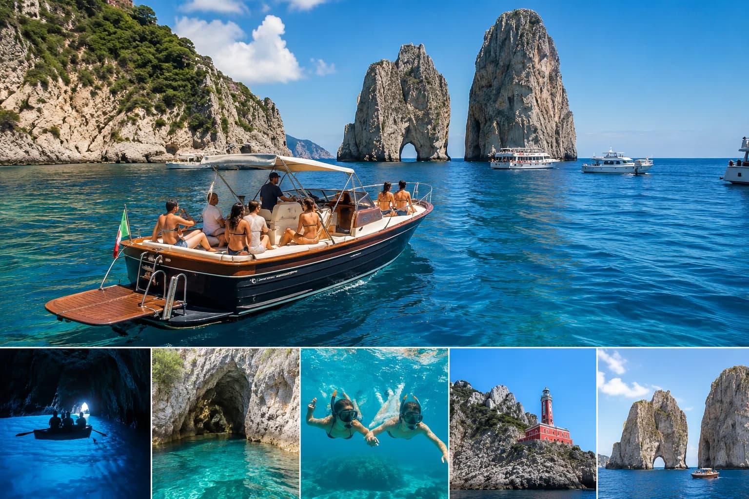 Escursione in barca a Sorrento, Capri e Grotta Azzurra