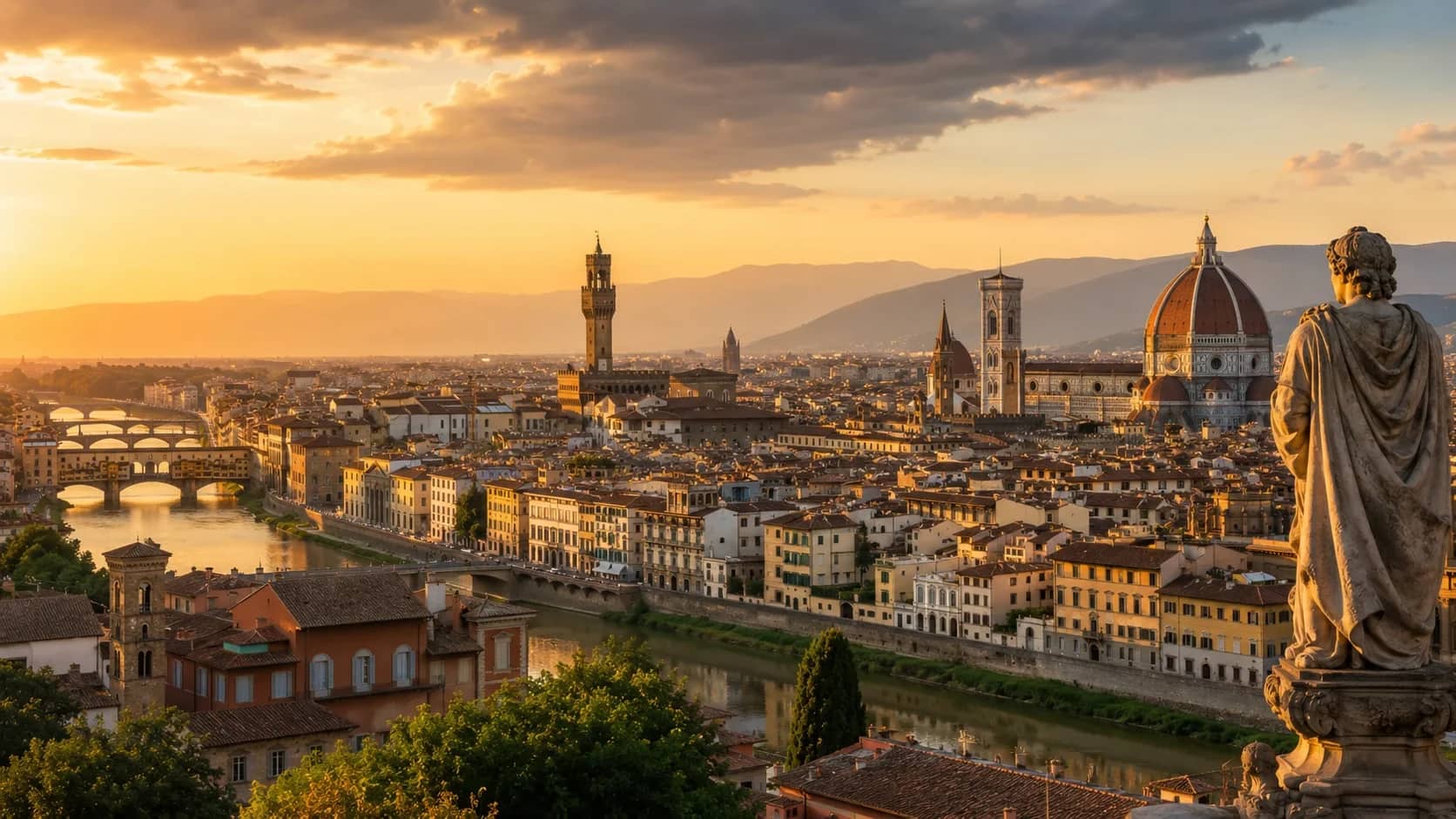 Visita guidata a piedi di Firenze & Biglietto salta la fila Uffizi